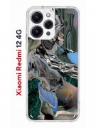 Чехол-накладка Xiaomi Redmi 12 4G (646479) Kruche PRINT Опал Малахит Дерево