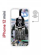 Чехол-накладка Apple iPhone 12 mini (598887) Kruche PRINT Черное Море