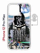 Чехол-накладка Apple iPhone 12 Pro Max (598885) Kruche PRINT Черное Море