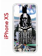 Чехол-накладка Apple iPhone X (580677) Kruche PRINT Черное Море
