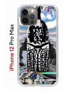 Чехол-накладка Apple iPhone 12 Pro Max (588923) Kruche PRINT Черное Море