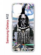 Чехол-накладка Samsung Galaxy A12 (594609) Kruche PRINT Черное Море