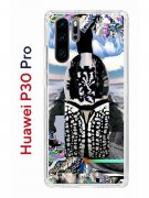 Чехол-накладка Huawei P30 Pro (580674) Kruche PRINT Черное Море