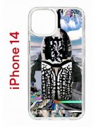 Чехол-накладка Apple iPhone 14  (625957) Kruche PRINT Черное Море