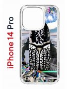 Чехол-накладка Apple iPhone 14 Pro (625958) Kruche PRINT Черное Море