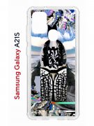Чехол-накладка Samsung Galaxy A21S (587676) Kruche PRINT Черное Море