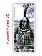 Чехол-накладка Huawei Honor 50 (610635) Kruche PRINT Черное Море