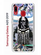 Чехол-накладка Samsung Galaxy A20 2019 (580663) Kruche PRINT Черное Море