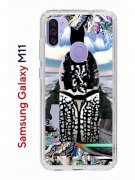 Чехол-накладка Samsung Galaxy M11 (588927) Kruche PRINT Черное Море