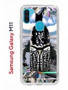 Чехол-накладка Samsung Galaxy M11 (588927) Kruche PRINT Черное Море