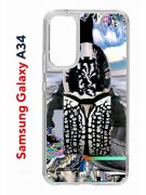 Чехол-накладка Samsung Galaxy A34 5G (637294) Kruche PRINT Черное Море