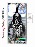 Чехол-накладка Samsung Galaxy S22 Ultra (634252) Kruche PRINT Черное Море