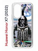 Чехол-накладка Huawei Honor X7  (638390) Kruche PRINT Черное Море