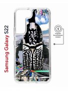 Чехол-накладка Samsung Galaxy S22 (638522) Kruche PRINT Черное Море