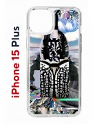 Чехол-накладка Apple iPhone 15 Plus (641587) Kruche PRINT Черное Море