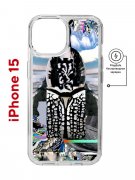 Чехол-накладка Apple iPhone 15 (641584) Kruche PRINT Черное Море