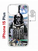 Чехол-накладка Apple iPhone 15 Plus (641583) Kruche PRINT Черное Море