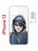 Чехол-накладка Apple iPhone 13 (610627) Kruche PRINT Курьер 13