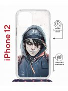 Чехол-накладка Apple iPhone 12  (598927) Kruche PRINT Курьер 13