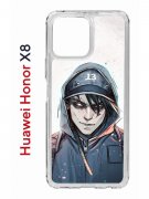 Чехол-накладка Huawei Honor X8 4G (638517) Kruche PRINT Курьер 13