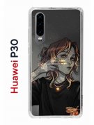 Чехол-накладка Huawei P30  (638392) Kruche PRINT Ржавчина