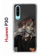 Чехол-накладка Huawei P30  (638392) Kruche PRINT Ржавчина