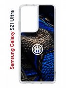 Чехол-накладка Samsung Galaxy S21 Ultra (594675) Kruche PRINT Интер - Snake
