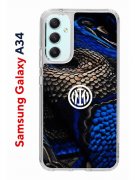 Чехол-накладка Samsung Galaxy A34 5G (637294) Kruche PRINT Интер - Snake