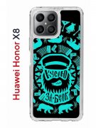 Чехол-накладка Huawei Honor X8 4G (638517) Kruche PRINT Кусаю за бочок - Темный