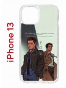 Чехол-накладка Apple iPhone 13 (606542) Kruche PRINT Дин Винчестер и Кастиэль 
