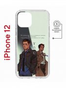 Чехол-накладка Apple iPhone 12  (598886) Kruche PRINT Дин Винчестер и Кастиэль 
