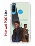 Чехол-накладка Huawei P30 Lite (585137) Kruche PRINT Дин Винчестер и Кастиэль 