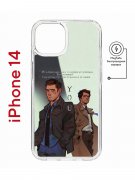 Чехол-накладка Apple iPhone 14  (625959) Kruche PRINT Дин Винчестер и Кастиэль 