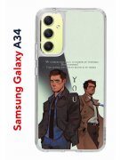 Чехол-накладка Samsung Galaxy A34 5G (637294) Kruche PRINT Дин Винчестер и Кастиэль 