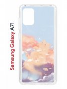 Чехол-накладка Samsung Galaxy A71 (582679) Kruche PRINT Dafna_Cloud cat