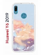 Чехол-накладка Huawei Y6 2019 (580675) Kruche PRINT Dafna_Cloud cat