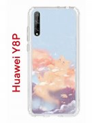 Чехол-накладка Huawei Y8P (588945) Kruche PRINT Dafna_Cloud cat