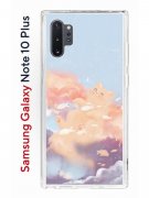 Чехол-накладка Samsung Galaxy Note 10+ (580678) Kruche PRINT Dafna_Cloud cat