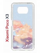 Чехол-накладка Xiaomi Poco X3 (593960) Kruche PRINT Dafna_Cloud cat