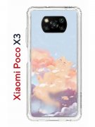 Чехол-накладка Xiaomi Poco X3 (593960) Kruche PRINT Dafna_Cloud cat