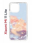 Чехол-накладка Xiaomi Mi 11 Lite (623777) Kruche PRINT Dafna_Cloud cat