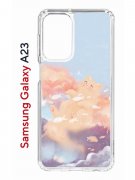 Чехол-накладка Samsung Galaxy A23 (630893) Kruche PRINT Dafna_Cloud cat