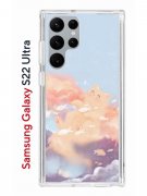 Чехол-накладка Samsung Galaxy S22 Ultra (610632) Kruche PRINT Dafna_Cloud cat