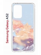 Чехол-накладка Samsung Galaxy A52 (598894) Kruche PRINT Dafna_Cloud cat