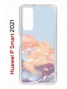 Чехол-накладка Huawei P Smart 2021 (594564) Kruche PRINT Dafna_Cloud cat