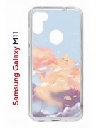 Чехол-накладка Samsung Galaxy M11 (588927) Kruche PRINT Dafna_Cloud cat