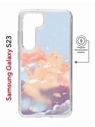Чехол-накладка Samsung Galaxy S23 (634253) Kruche PRINT Dafna_Cloud cat