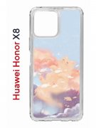 Чехол-накладка Huawei Honor X8 4G (638517) Kruche PRINT Dafna_Cloud cat
