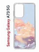 Чехол-накладка Samsung Galaxy A73 5G (638565) Kruche PRINT Dafna_Cloud cat