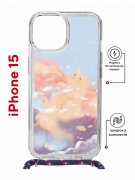 Чехол-накладка Apple iPhone 15 (641581) Kruche PRINT Dafna_Cloud cat